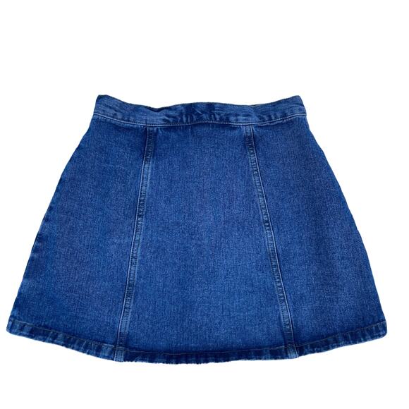 Y2K Urban Outfitters Retro 90's BDG A Line Button Down Denim Mini Skirt Med - Picture 3 of 5
